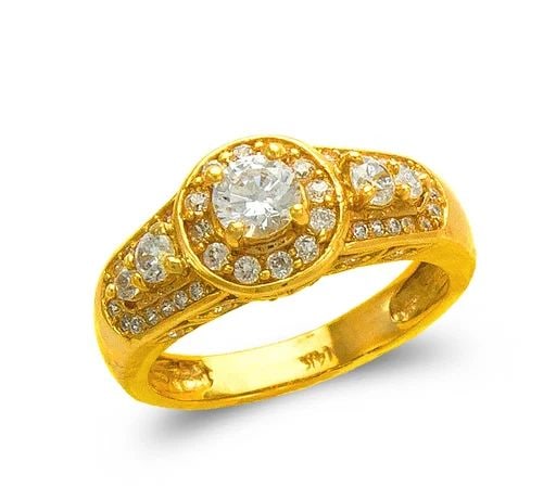 NEW 14K YELLOW GOLD LADIES FASHION SOLITAIRE RING (1 of 2)