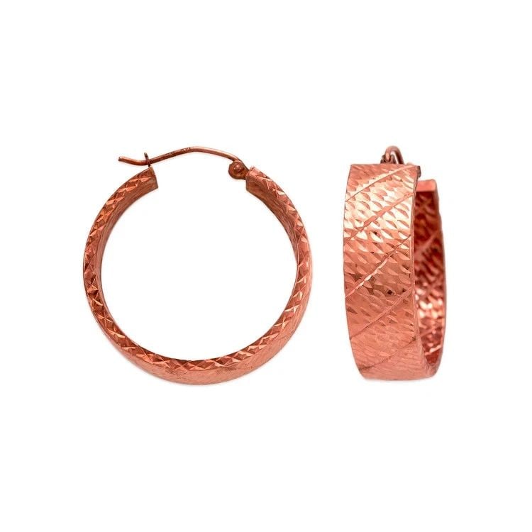 NEW 14K ROSE GOLD 1.5X8MM SQUARE TUBE HOOP EARRINGS: NEW 14K ROSE GOLD 1.5X8MM SQUARE TUBE HOOP EARRINGS 1.5X8MM SQUARE TUBE HOOP EARRINGS NEW 14K ROSE GOLD Width: Approx. 1.5x8mm AVERAGE Apx WEIGHT: 2.7g