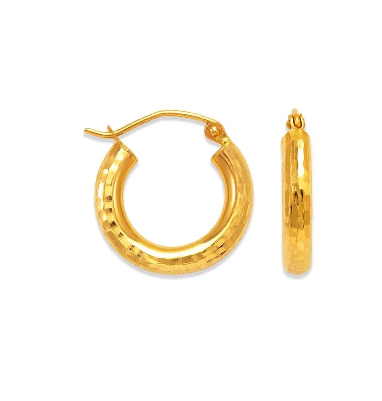 NEW 14K YELLOW GOLD 3MM ROUND TUBE HOOP EARRINGS: NEW 14K YELLOW GOLD 3MM ROUND TUBE HOOP EARRINGS 3MM ROUND TUBE HOOP EARRINGS NEW 14K YELLOW GOLD Width: Approx. 3mm Apx WEIGHT: 0.9g