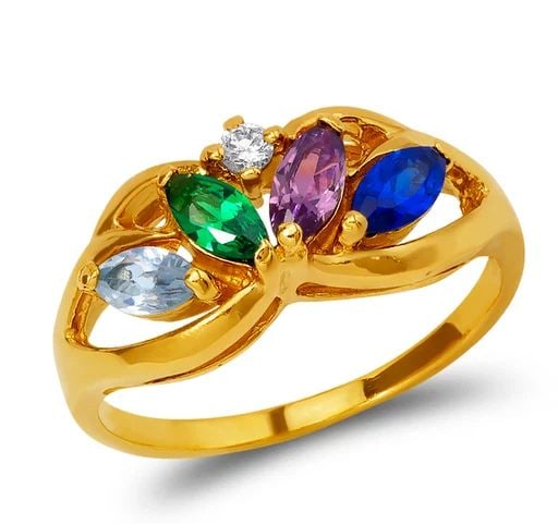 NEW 14K YELLOW GOLD MOTHER'S RING (1 of 2)
