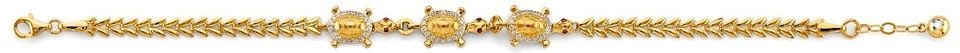 NEW 14K YELLOW GOLD TURTLE BRACELET (1 of 1)
