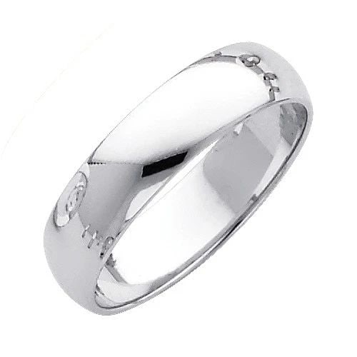 NEW 14K WHITE GOLD 5MM PLAIN WEDDING BAND: NEW 14K WHITE GOLD 5MM PLAIN WEDDING BAND 5MM PLAIN WEDDING BAND NEW 14K WHITE GOLD WIDTH: 5 mm AVERAGE Apx. WEIGHT: 3.2g