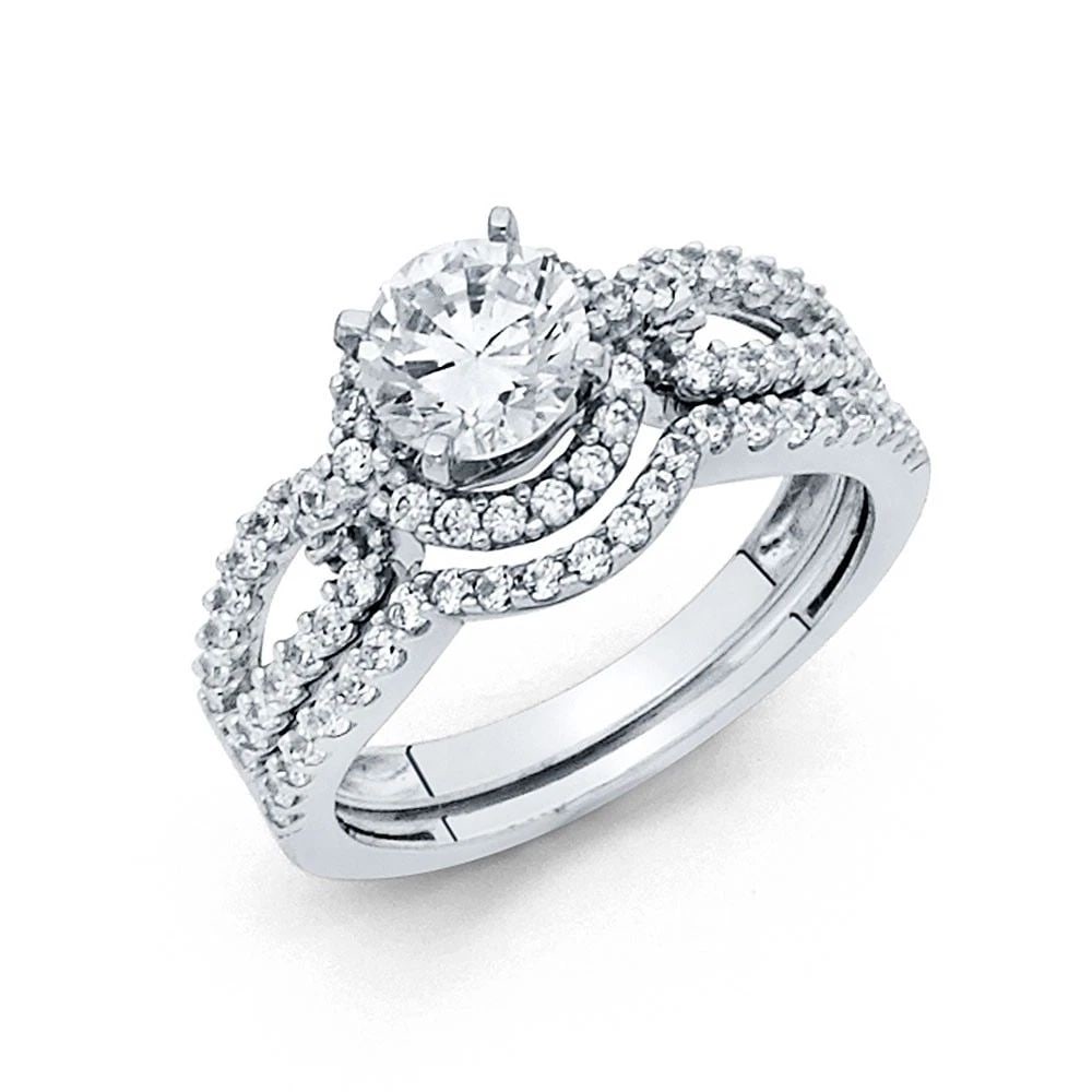 NEW 14K WHITE GOLD DUO SET (1 of 2)