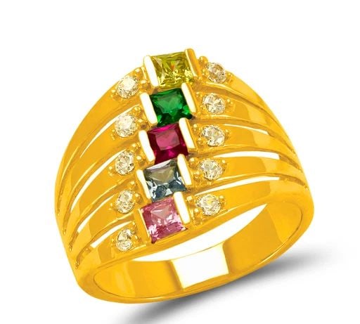 NEW 14K YELLOW GOLD MOTHER'S RING (1 of 2)