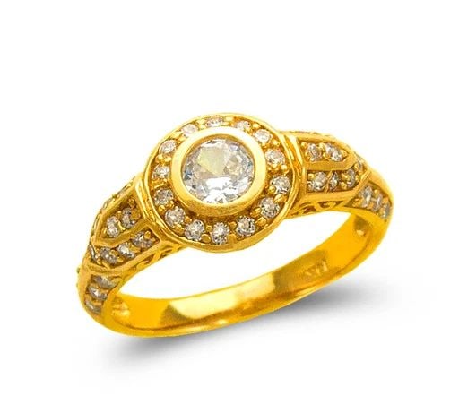 NEW 14K YELLOW GOLD LADIES FASHION SOLITAIRE RING: NEW 14K YELLOW GOLD LADIES FASHION SOLITAIRE RING LADIES FASHION SOLITAIRE RING NEW 14K YELLOW GOLD Apx. SIZE: 9mm Apx. WEIGHT: 4.4g