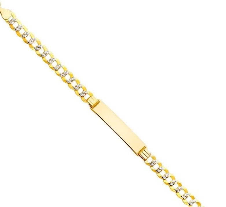 NEW 14K CURB WP BABY ID BRACELET (1 of 2)