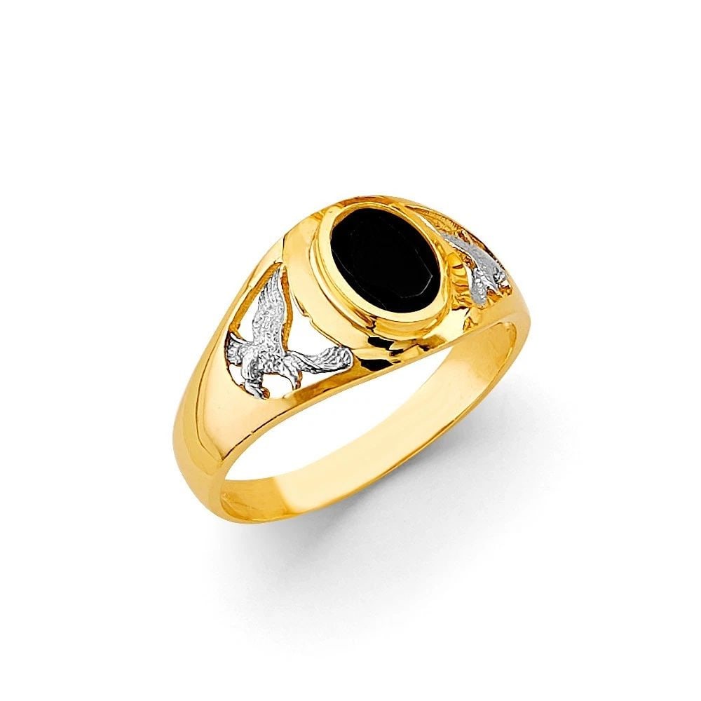 NEW 14K TWO TONE GOLD MEN'S RING - SIZE 10: NEW 14K TWO TONE GOLD MEN'S RING MEN'S RING NEW 14K TWO TONE GOLD WIDTH : WEIGHT : 4.4g