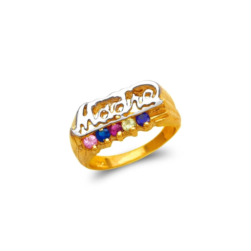 NEW 14K TWO TONE GOLD MADRE RING: NEW 14K TWO TONE GOLD MADRE RING MADRE RING NEW 14K TWO TONE GOLD Apx. WIDTH: 9mm Apx. WEIGHT: 4.4g