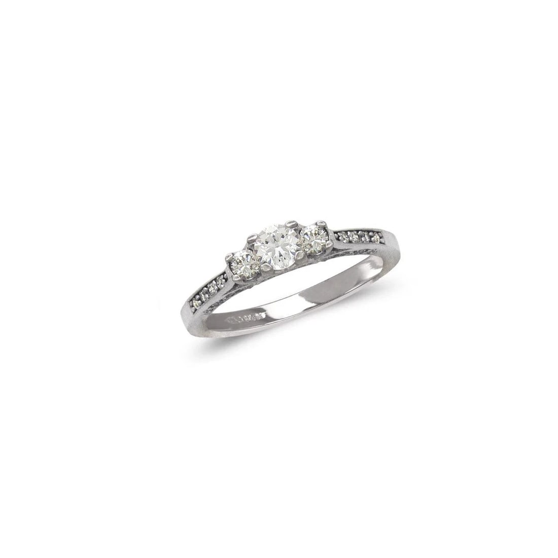 NEW 14K WHITE GOLD LADIES FASHION WHITE SOLITAIRE RING (1 of 2)