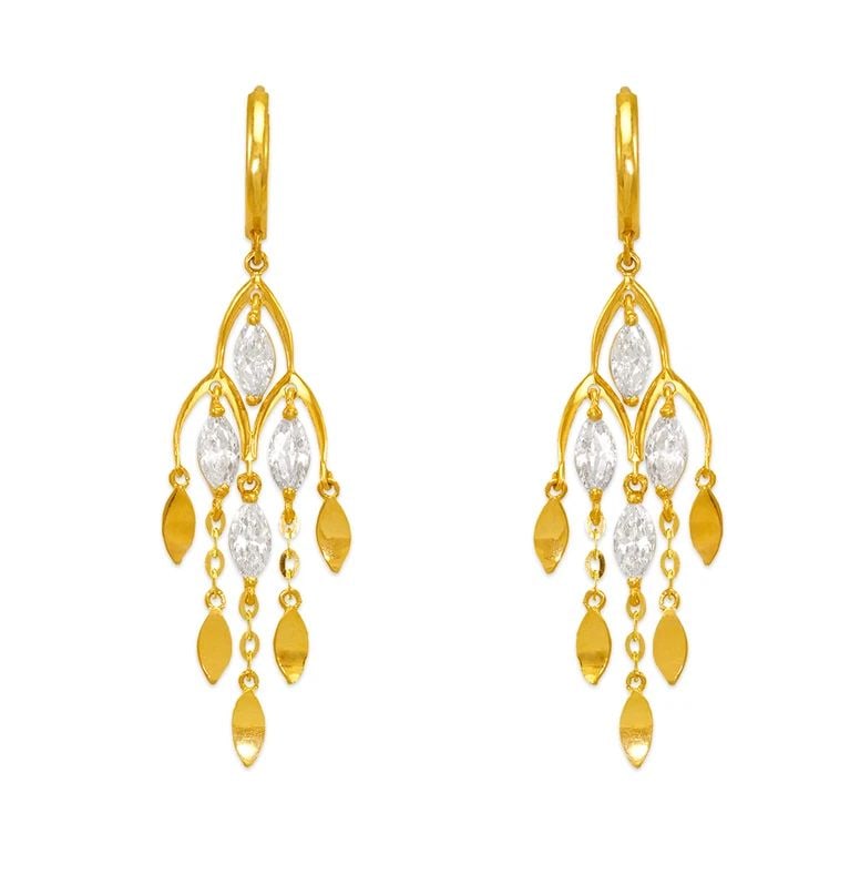 NEW 14K YELLOW GOLD FANCY CHANDELIER DROP EARRINGS: NEW 14K YELLOW GOLD FANCY CHANDELIER DROP EARRINGS FANCY CHANDELIER DROP EARRINGS NEW 14K YELLOW GOLD Width: Approx. 12x51mm Apx WEIGHT: 4.4g