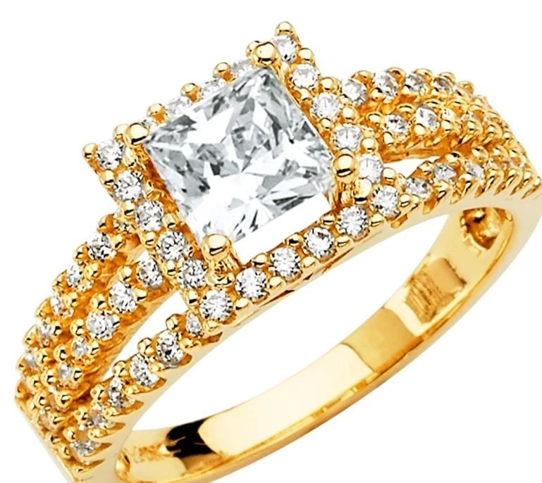 NEW 14K YELLOW GOLD ENGAGEMENT RING (1 of 2)