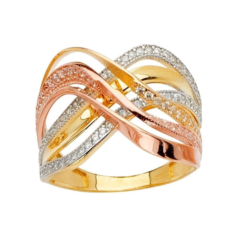 NEW 14K WHITE GOLD ENGAGEMENT RING - SIZE 7 (1 of 2)