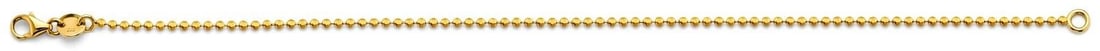 NEW 14K YELLOW GOLD 1.4MM DISCO DC BALL CHAIN (1 of 2)