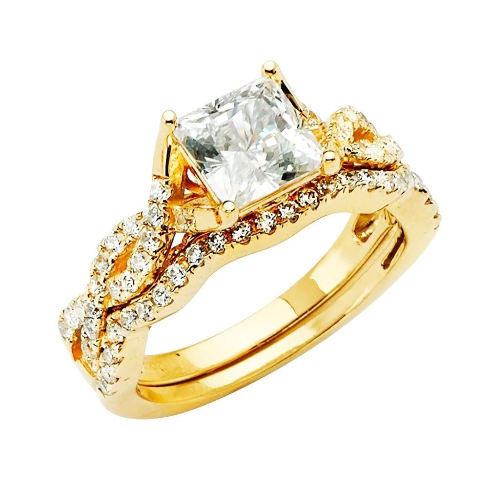 NEW 14K YELLOW GOLD ENGAGEMENT RING-SIZE 7: NEW 14K YELLOW GOLD ENGAGEMENT RING ENGAGEMENT RING NEW 14K YELLOW GOLD WIDTH : WEIGHT : 4.4g