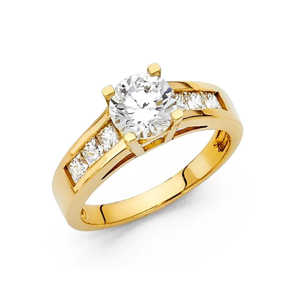 NEW 14K YELLOW GOLD ENGAGEMENT RING - SIZE 10: NEW 14K YELLOW GOLD ENGAGEMENT RING ENGAGEMENT RING NEW 14K YELLOW GOLD WIDTH: 4 mm Apx. WEIGHT: 4.3g