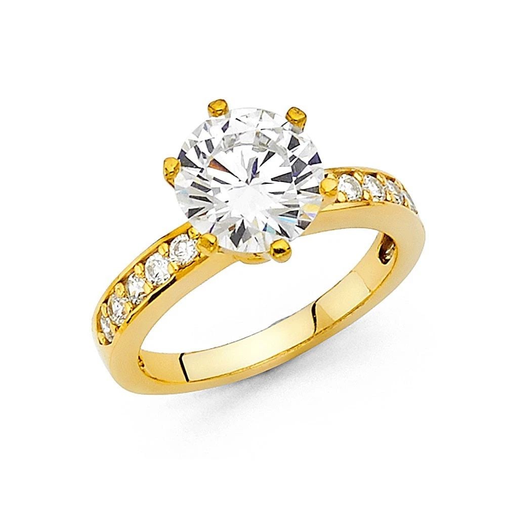 NEW 14K YELLOW GOLD ENGAGEMENT RING (1 of 2)