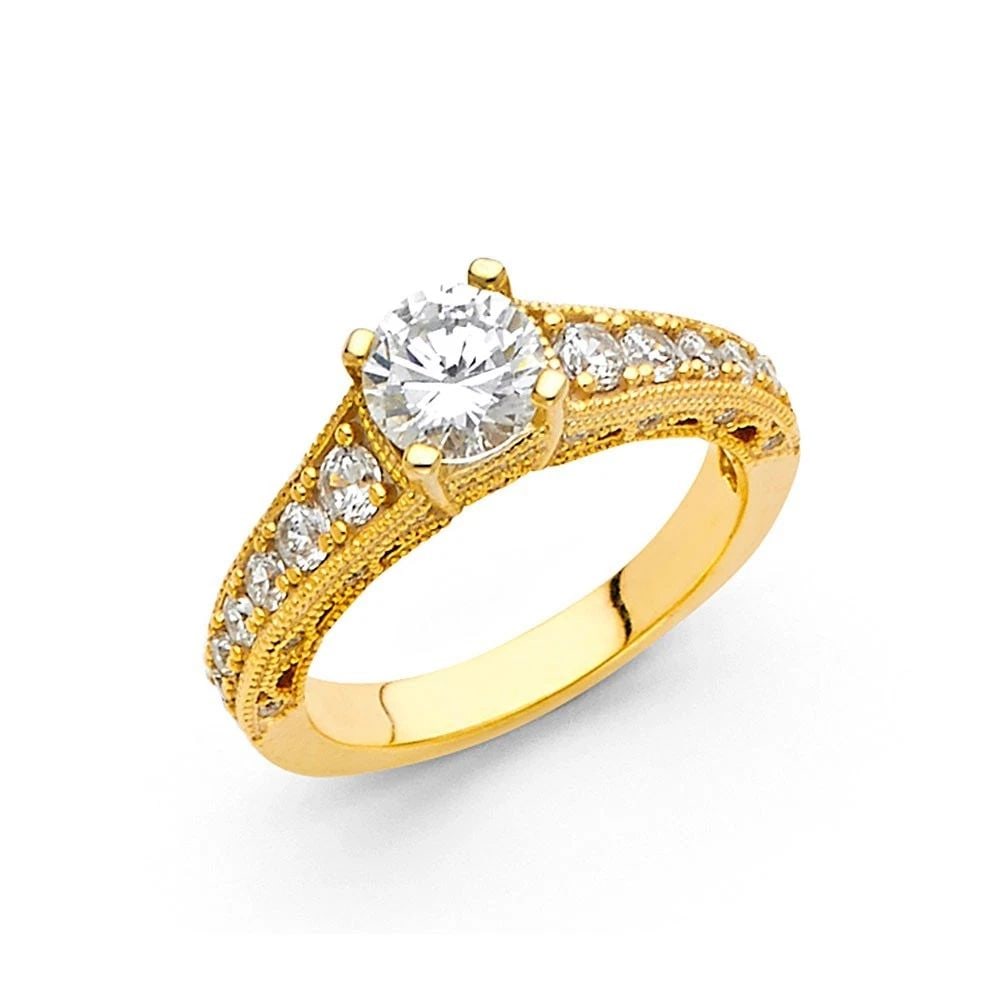 NEW 14K YELLOW GOLD ENGAGEMENT RING (1 of 2)