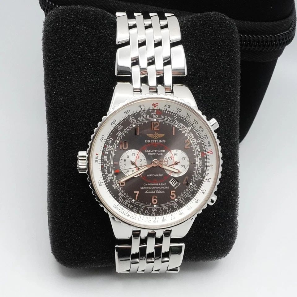 BREITLING A35360 NAVITIMER HERITAGE LEFT CROWN AUTOMATIC WATCH - 43MM LIMITED (1 of 2)