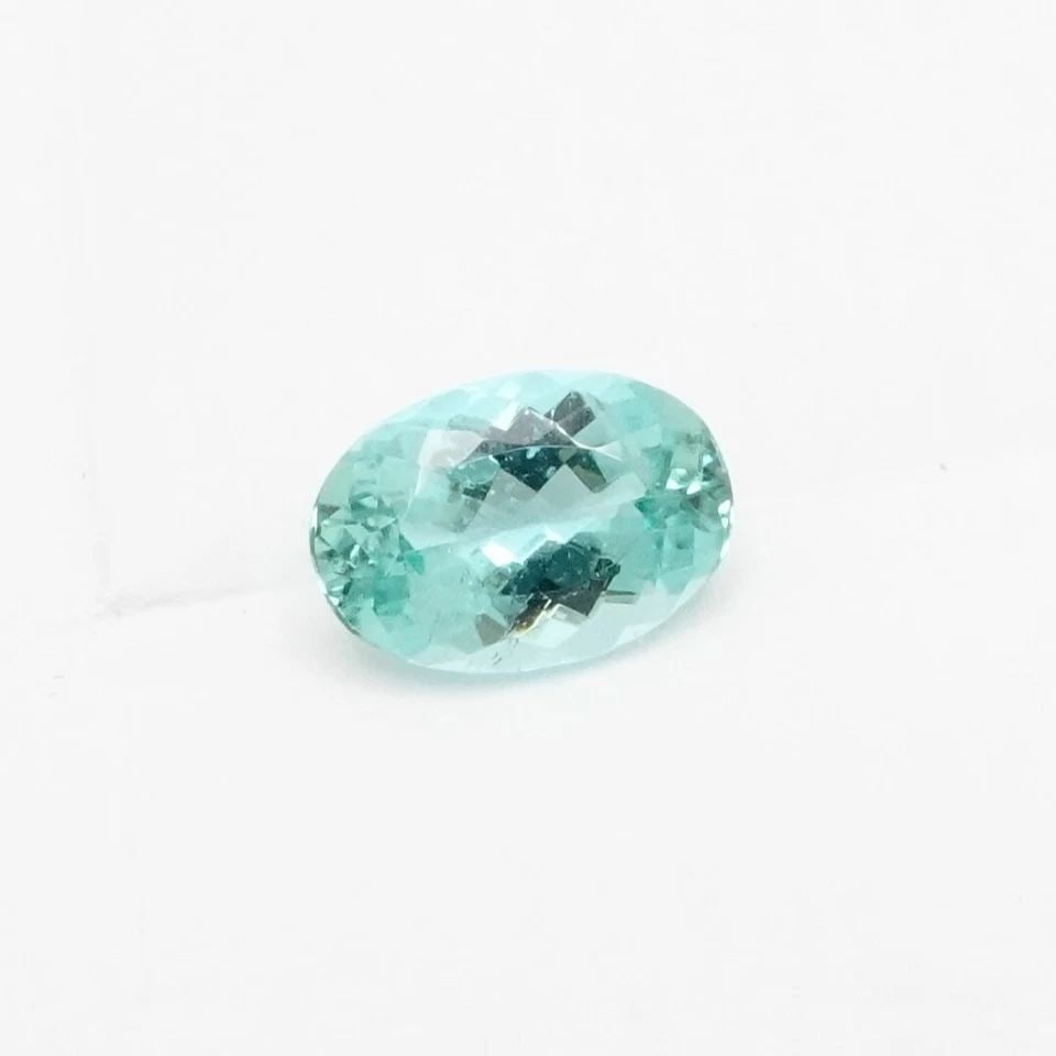 1.45 CARAT BLUE GREEN NATURAL TOURMALINE OVAL LOOSE GEMSTONE - AGL CERTIFIED: 1.45 CARAT BLUE GREEN NATURAL TOURMALINE OVAL LOOSE GEMSTONE - AGL CERTIFIED 1.45 Carat Blue-Green Natural Tourmaline Oval Modified Brilliant Cut Loose Gemstone AGL Certified Measurements - 9.03 x 6.2