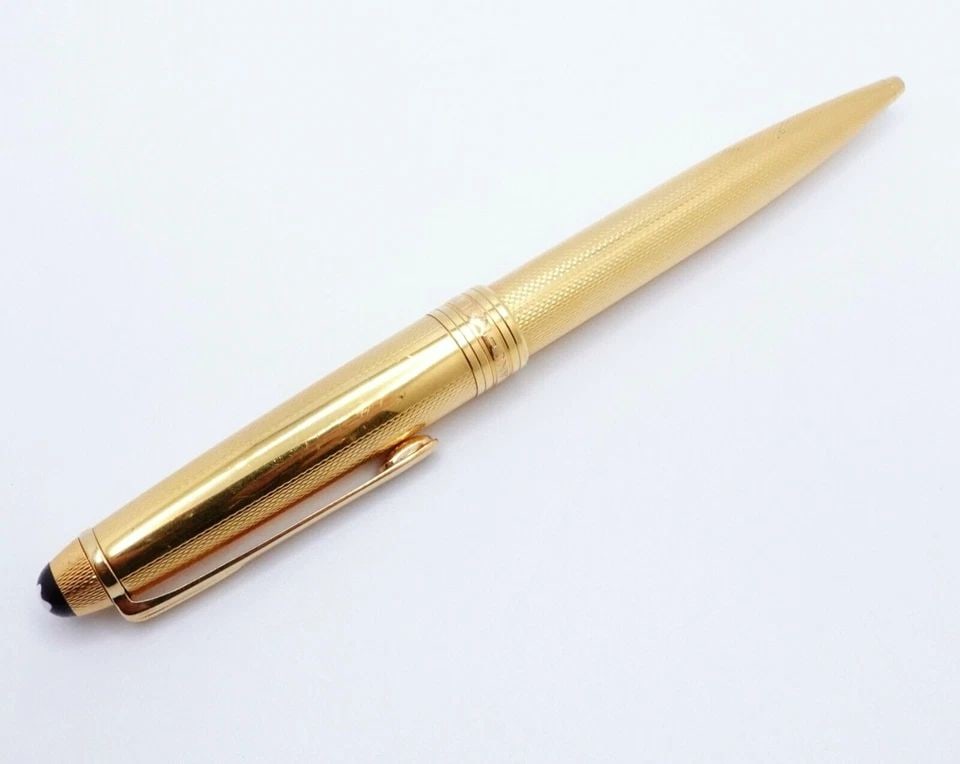 MONTBLANC MEISTERSTUCK SOLITAIRE GOLD BALLPOINT PEN - PAPER & BOX (1 of 1)