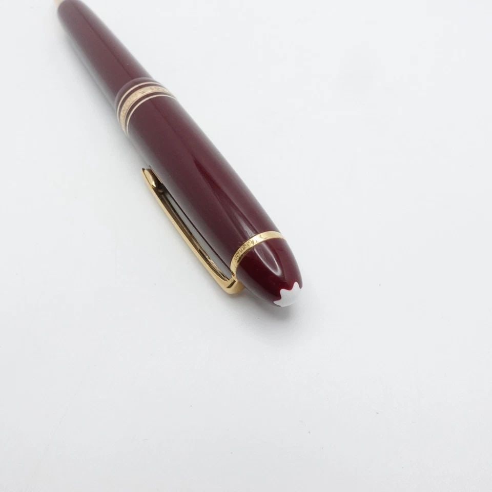 MONTBLANC MEISTERSTUCK 161 BURGUNDY GOLD TRIM BORDEAUX BALLPOINT PEN (1 of 2)