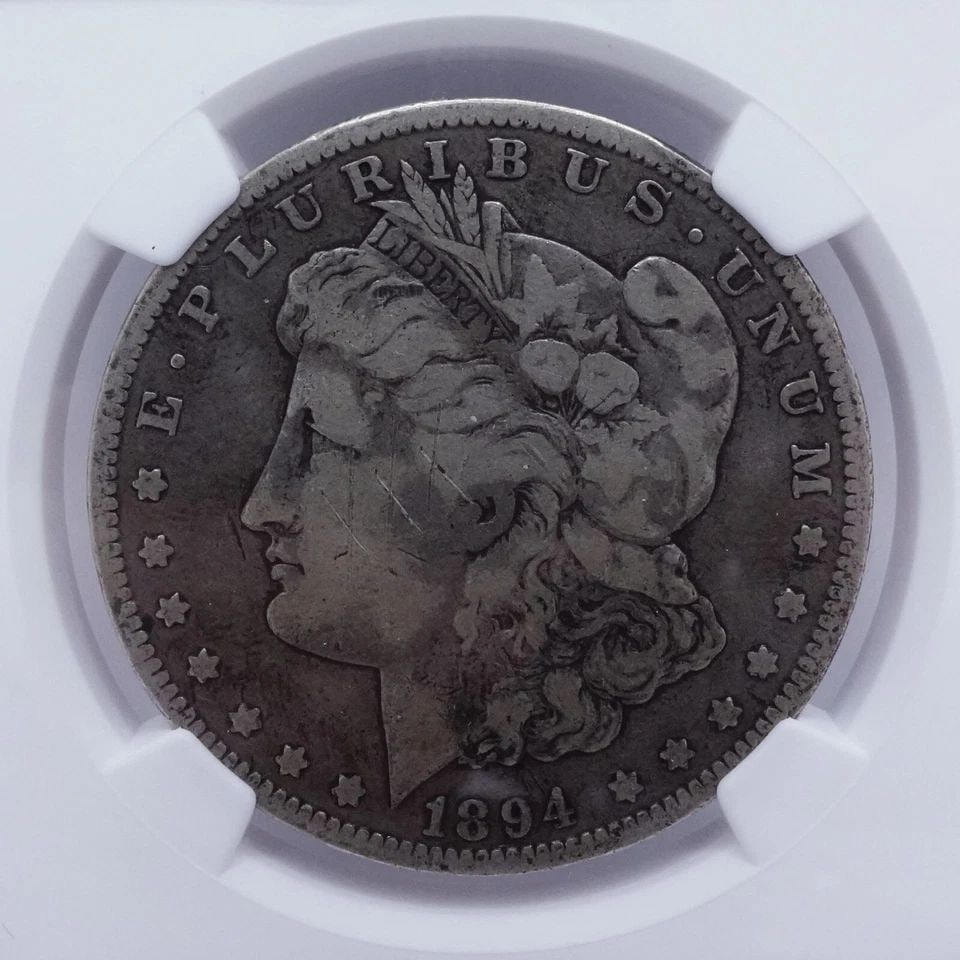 1894 O MORGAN SILVER $1 DOLLAR COIN - NGC FINE DETAILS: 1894 O Morgan Silver $1 Dollar Coin NGC Certified - Fine Details OBV GRAFFITI
