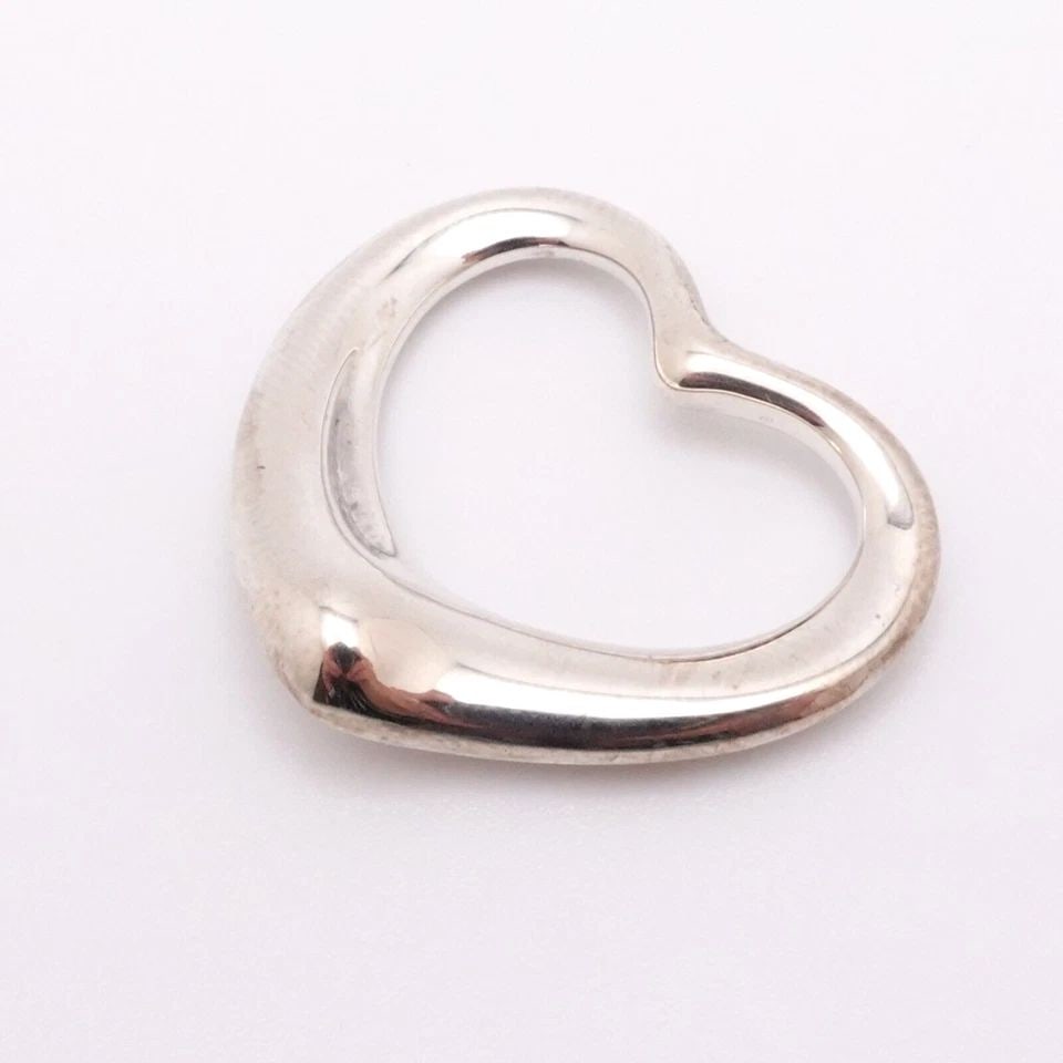TIFFANY & CO. ELSA PERETTI STERLING SILVER OPEN HEART PENDANT - 27MM: Tiffany & Co. Elsa Peretti Sterling Silver Open Heart Pendant ONLY 27mm Wide Est. Retail - $650 USD Pouch NOT Included