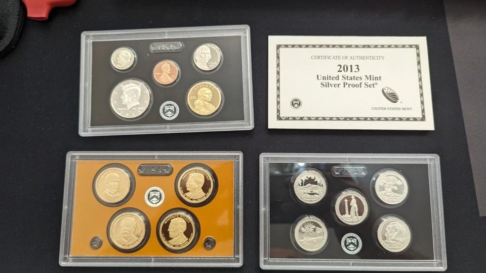 2013 S U.S MINT SILVER PROOF 14 COINS SET - OGP & COA (1 of 1)