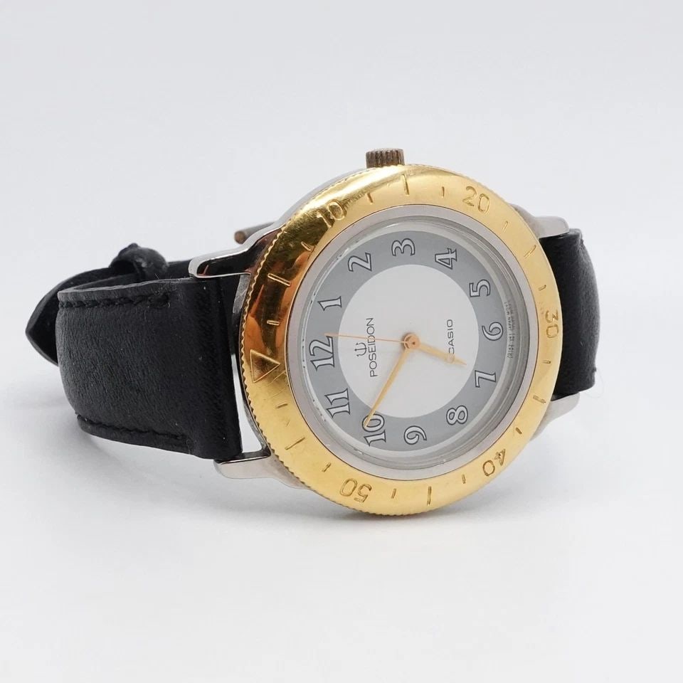 CASIO POSEIDON PNM-102 JAPAN MOVEMENT QUARTZ WATCH - 36MM: CASIO POSEIDON PNM-102 JAPAN MOVEMENT QUARTZ WATCH - 36MM Casio Poseidon Ref # PNM-102 Japan Movement Quartz Watch Case Size - 36mm Total Length - 9.75" Long Wrist Size - 7 - 8.5" 701A2-V41 Japan Move