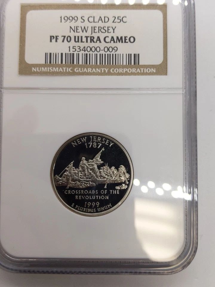 1999-S NEW JERSEY CLAD STATE QUARTER 25C - NGC PF 70 ULTRA CAMEO (1 of 2)