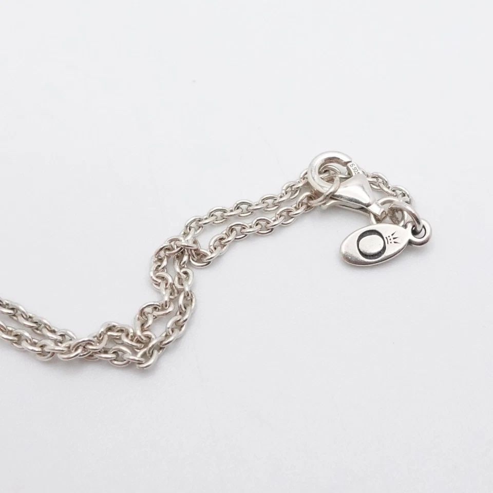 AUTHENTIC PANDORA MOMENTS STERLING SILVER CABLE CHAIN ADJUSTABLE NECKLACE 23.6": AUTHENTIC PANDORA MOMENTS STERLING SILVER CABLE CHAIN ADJUSTABLE NECKLACE 23.6" Authentic Pandora Moments Sterling Silver Classic Cable Chain Adjustable Necklace Length - 15.5" - 23.6" Long Ring Exten