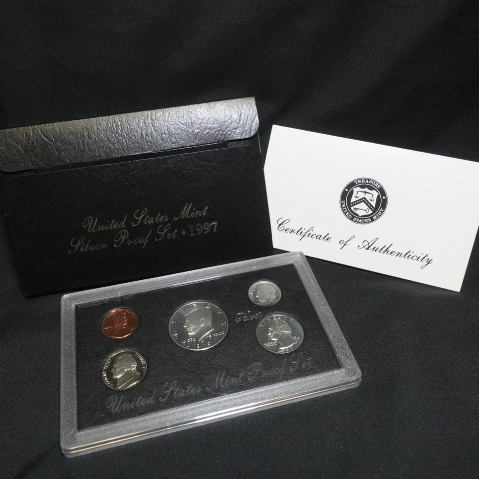 1997 S U.S MINT SILVER PROOF SET COA & BOX (1 of 1)