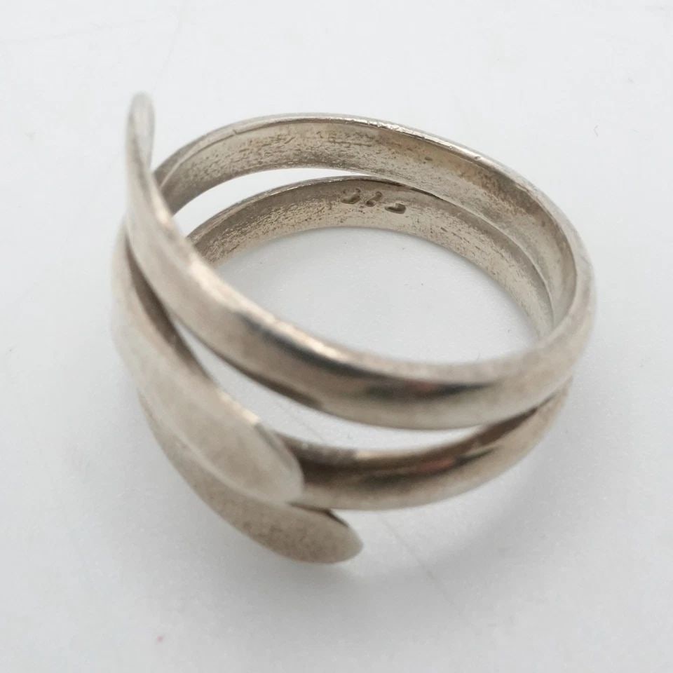 STERLING SILVER STACK MODERNIST BAND RING SIZE 9 (1 of 1)