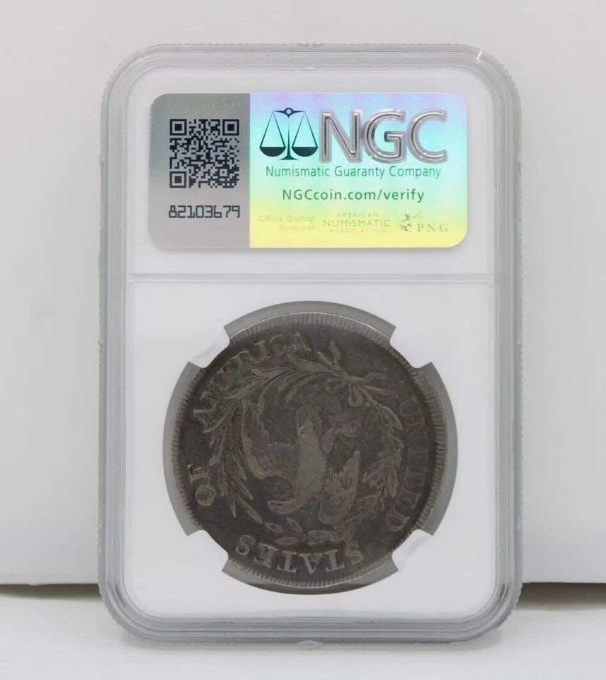 1797 $1 NGC F 12 DRAPED BUST DOLLAR 9X7(STARS) LARGE LETTERS COIN: 1797 $1 NGC F 12 DRAPED BURST HALF DOLLAR 9X7(STARS) LARGE LETTERS COIN 1797 $1 NGC F 12 DRAPED BURST HALF DOLLAR 9X7(STARS) LARGE LETTERS COIN Description 1797 $1 NGC F 12 Draped Burst Half Dollar Co