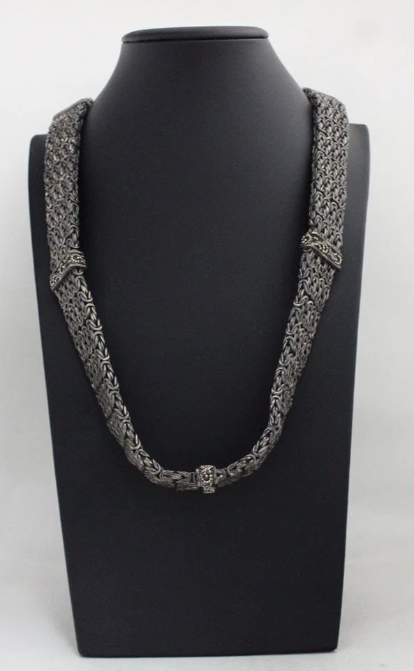 STERLING SILVER ARMORED WEAVE CHAIN BELT 33" - 39" , 511.8 GRAMS (1 of 1)