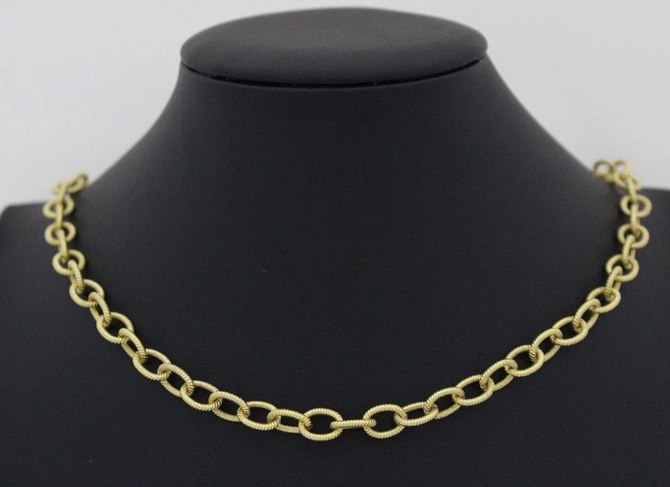 JUDITH RIPKA STERLING SILVER & GOLD TONED ROLO CHAIN 20" NECKLACE -38.5G (1 of 2)