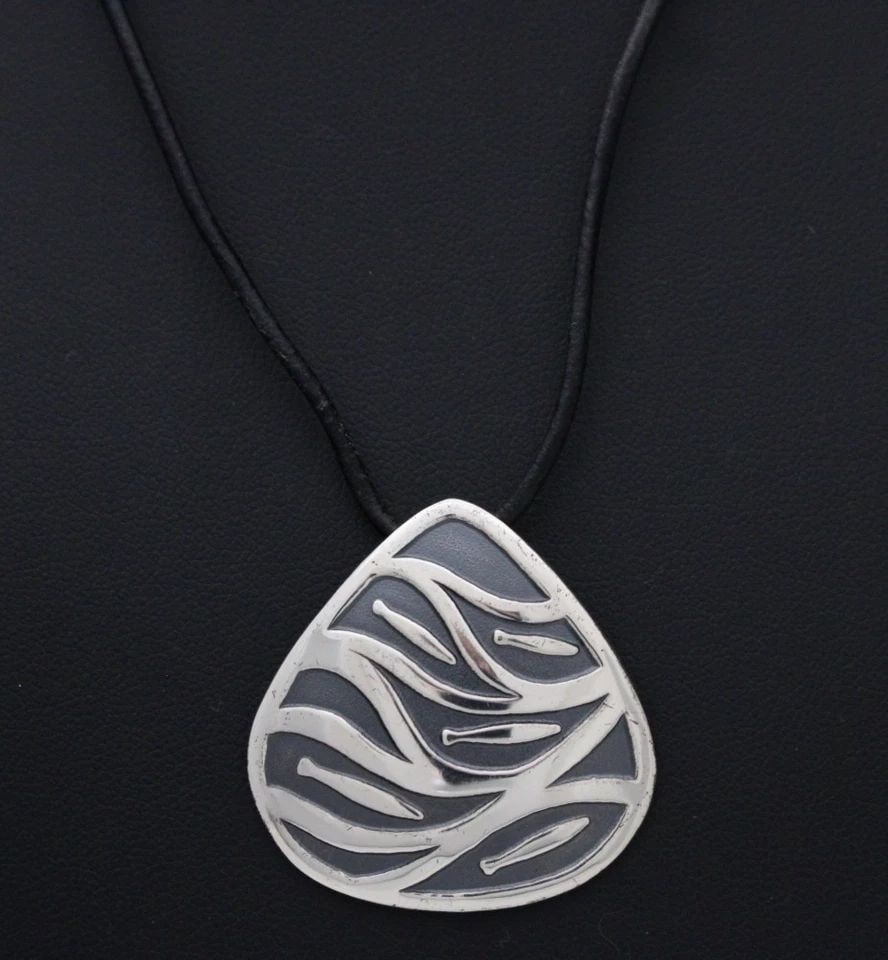 VINTAGE GEORGE ESTRELLA MAG "SALMON WAVE" PENDANT NECKLACE 18" & EARRINGS SET (1 of 2)