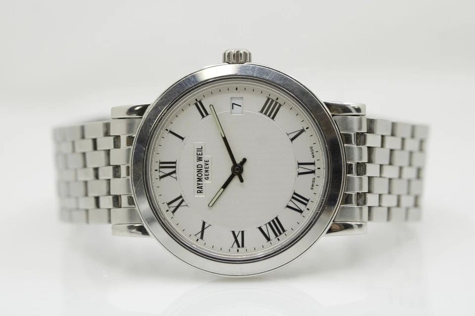RAYMOND WEIL GENEVE TOCCATA 5593 34MM WHITE ROMAN NUMERAL DIAL STEEL MEN'S WATCH: RAYMOND WEIL GENEVE TOCCATA 5593 34MM WHITE ROMAN NUMERAL DIAL STEEL MEN'S WATCH RAYMOND WEIL GENEVE TOCCATA 5593 34MM WHITE ROMAN NUMERAL DIAL STEEL MEN'S WATCH Description Raymond Weil Geneve Toccat
