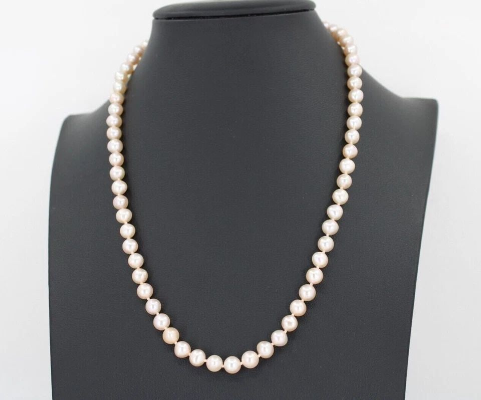 14K YELLOW GOLD CULTURED 6MM PINK PEARL 18?? NECKLACE 21.7 GRAMS: 14K YELLOW GOLD CULTURED 6MM PINK PEARL 18” NECKLACE 21.7 GRAMS 14K YELLOW GOLD CULTURED 6MM PINK PEARL 18” NECKLACE 21.7 GRAMS Description 14K Yellow Gold Cultured 6MM Pink Pearl 18&rdquo