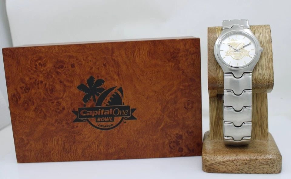 CAPITAL ONE BOWL ORLANDO 40MM SILVER DIAL QUARTZ WATCH W/ BOX (1 of 2)