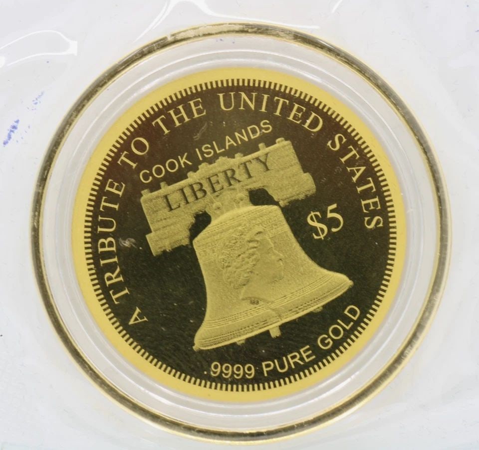 2023 COOK ISLANDS $5 AMERICAN QUINTUPLE EAGLES .9999 PURE GOLD COIN W/ COA/POUCH (1 of 2)
