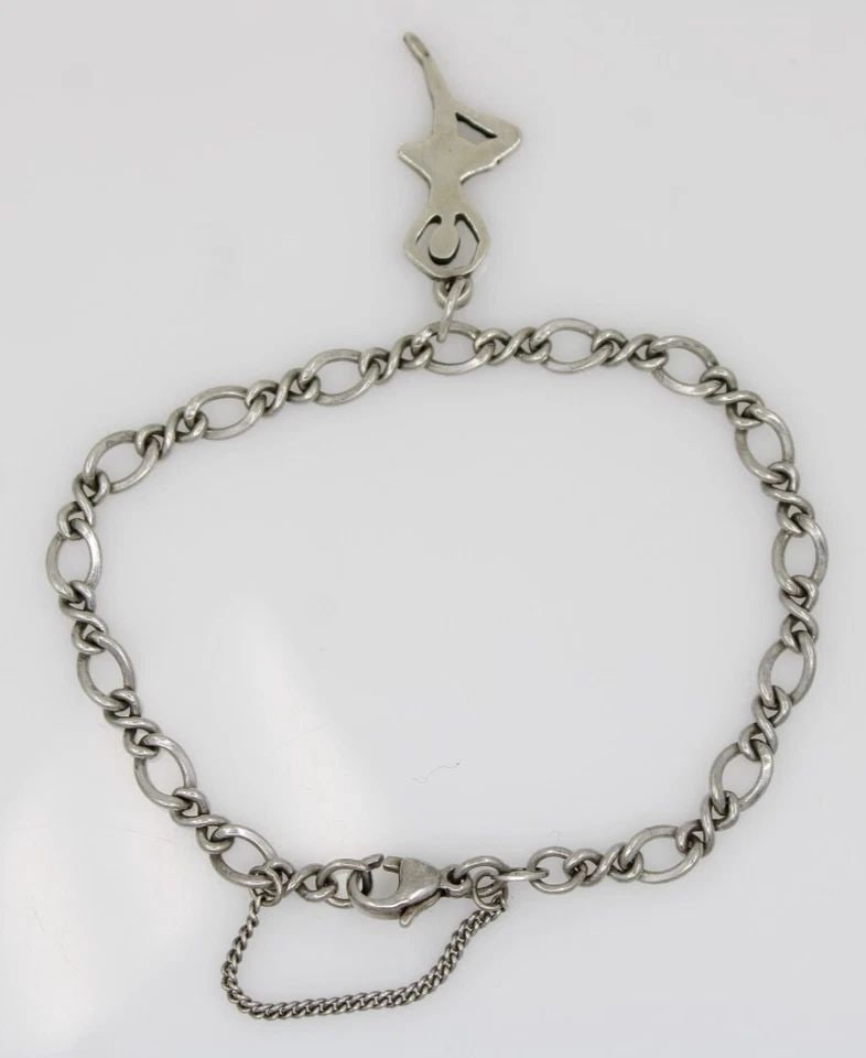 JAMES AVERY STERLING SILVER CHARM BRACELET W/ BALLERINA DANCER CHARM 7" (1 of 1)