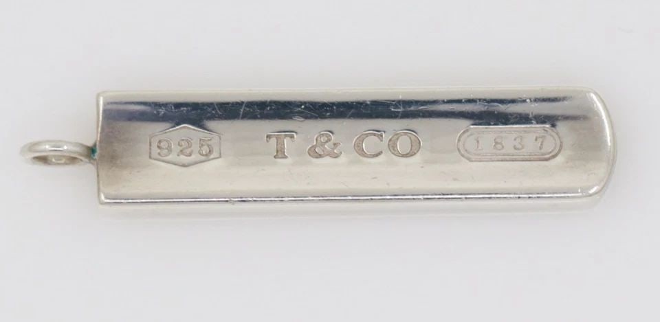 2001 TIFFANY & CO. STERLING SILVER 1837 BAR PENDANT - 8.6 GRAMS (1 of 2)