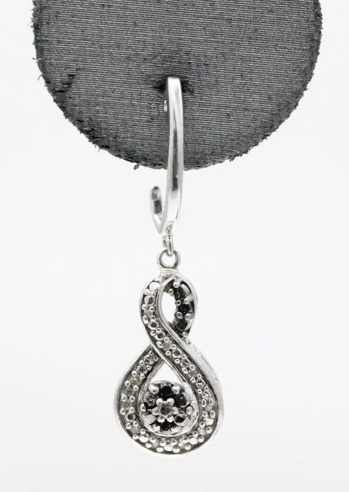 JANE SEYMORE JWBR STERLING SILVER NATURAL DIAMOND DANGLE EARRINGS (1 of 2)