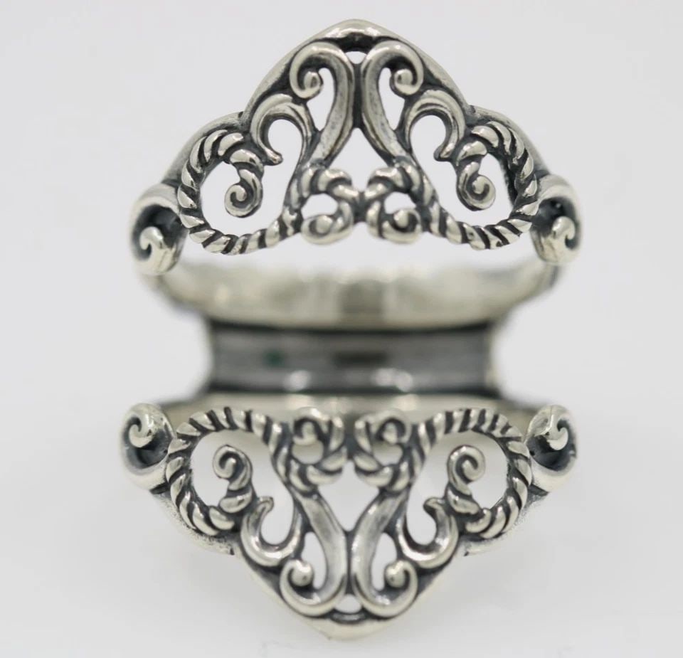 CAROLYN POLLACK STERLING SILVER FILIGREE GUARD RING SIZE 8.5 - 7.4 GRAMS (1 of 2)