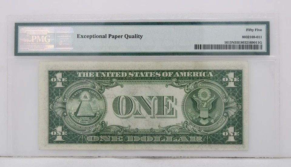$1 1935D SILVER CERTIFICATE 55 EPQ ABOUT UNCIRCULATED E51484755F PP C BP 5256 (1 of 2)