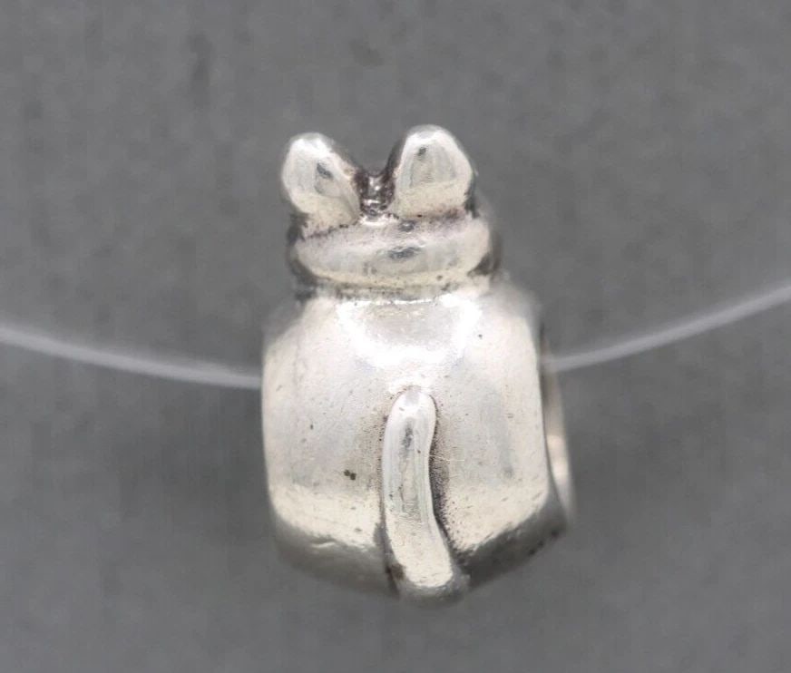 AUTHENTIC ALE PANDORA .925 STERLING SILVER KITTY CAT KITTEN CHARM 790284 (1 of 2)