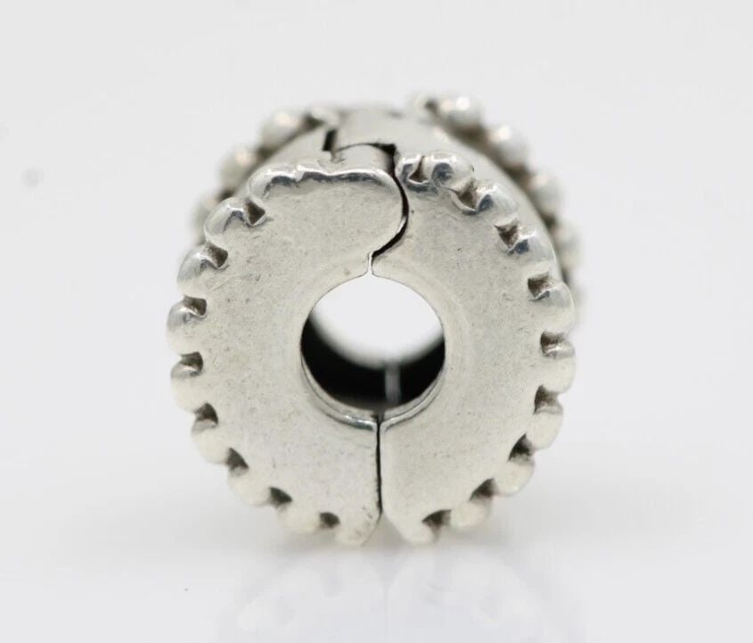 PANDORA STERLING SILVER S925 ALE BEVELED CLIP CHARM 790267 2.8 GRAMS (1 of 2)