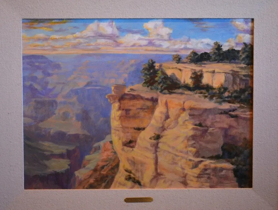 TOM WARD - LANDSCAPE OIL PAINTING - YAKI POINT SOUTH RIM - GRAND CANYON ARIZONA (1 of 2)