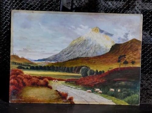 MACDONALD, DANIEL (1821-53) ORIGINAL PAINTING SCOTLAND - BEN CRUACHAN MT, ARGYLL (1 of 2)
